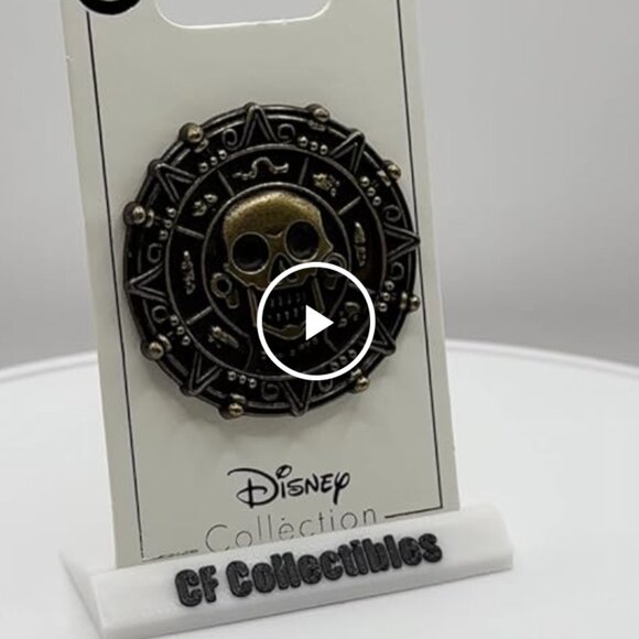 Disney Trading Pin Pirates of the Caribbean Skull Medallion Coin Black Pearl - Picture 3 of 5